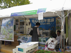 CBD市民ネット水田部会の展示ブース